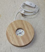 LED Beleuchtung mit Holzsockel  - 10 cm - 1 St�ck