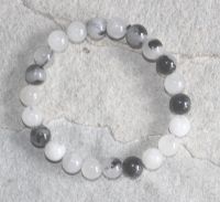 Turmalinquarz - Kugel - 8mm - Armband Elastik - 1 St�ck