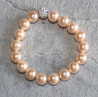 Muschelkernperlen - Kugel - 10mm - Armband Elastik - 1 St�ck