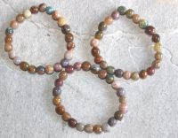 Achat - Barock - 7-8mm - Armband Elastik - 3 St�ck