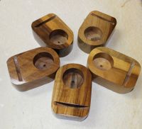 Teelicht Halter - Holz - 10x6,5x3cm - 5 St�ck