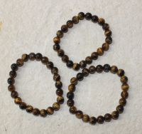 Tigerauge - Kugel - 8mm - Armband Elastik - 3 St�ck