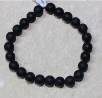 Onyx - Kugel - matt - 8mm - Armband Elastik - 1 St�ck