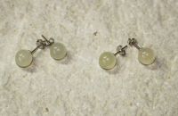 New Jade - Kugel - 8mm - Ohrstecker - Silber - 2 Paar