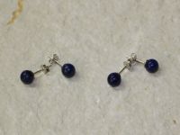 Lapis - Kugel - 6mm - Ohrstecker - Silber - 2 Paar