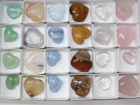 Edelstein Mix - Herz - 25-40mm - 24 St�ck - Karton