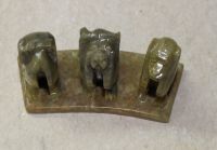 Affen Gruppe - Tier Figur - Speckstein - 10x7cm - 1 St�ck