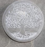 Selenit - Scheibe - Baum des Lebens - 10cm - 1 St�ck