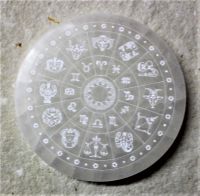 Selenit - Scheibe - Tierkreiszeichen - 12 cm - 1 St�ck