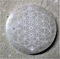 Selenit - Scheibe - Chakra - 12 cm - 1 St�ck