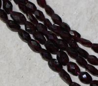 Granat - Barock - facettiert - 4-5mm - Kettenstrang