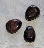Granat - Trommelsteine gebohrt - Anh�nger - 3 St�ck