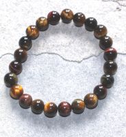 Tigerauge multicolor - Kugel - 8mm - Armband Elastik - 1 St�ck
