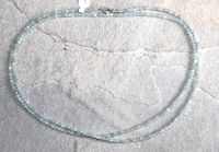 Aquamarin - Kugel - facettiert - 3-3,5mm - 90cm - Kette