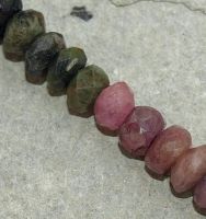 Turmalin - multicolor - Rondelle - facettiert - Kettenstrang