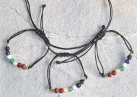 Chakra Edelstein Mix - Kugel - 6mm - Armband verstellbar - 3 St.