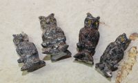 Eule - Tier Figur - Seelilienstein - 6cm - 2 St�ck
