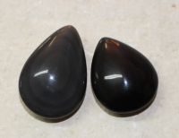 Regenbogen Obsidian - Freeform Tropfen Handschmeichler - 2 St.
