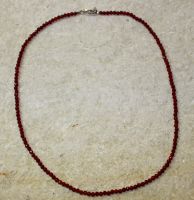 Karneol - Kugel - facettiert - 3mm - 45cm - Kette