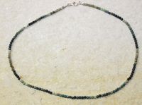 Chrysokoll T�rkis Mix - Kugel - facettiert - 3mm - 45cm - Kette