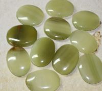 Onyx gr�n - Scheibensteine - 35-45mm - 250 Gramm