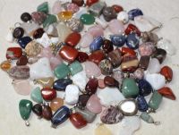 Edelstein Mix - Anh�nger - Trommelstein mit �se - 100 St. AKTION