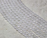 Bergkristall - Kugel - matt -  4mm - Kettenstrang