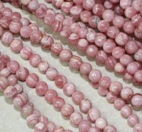 Rhodochrosit - 4mm - Kugel - Kettenstrang