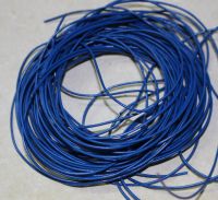 Lederband - blau - 1mm - 1 Meter - 10 St�ck