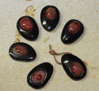 Onyx - versteinerte Koralle - Freeform Anh�nger gebohrt - 1 St.