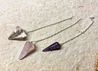 Edelstein Mix - Pendel mit Kette - 35-40mm - 3 St�ck