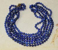 Lapis - Kugel - 7mm - 80 cm - Edelsteinkette - 3 St�ck