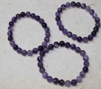Amethyst - Kugel - 8mm - Armband Elastik - 3 St�ck