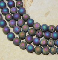 Druzy Achat multicolor - Kugel - 10mm - Kettenstrang