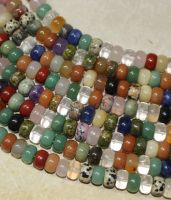 Edelstein Mix - Rondelle - 10mm - Kettenstrang - 3 St�ck