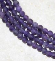 Amethyst - Kugel - 4mm- matt - Kettenstrang