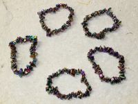 H�matit multicolor- Splitter - Armband Elastik - 5 St�ck